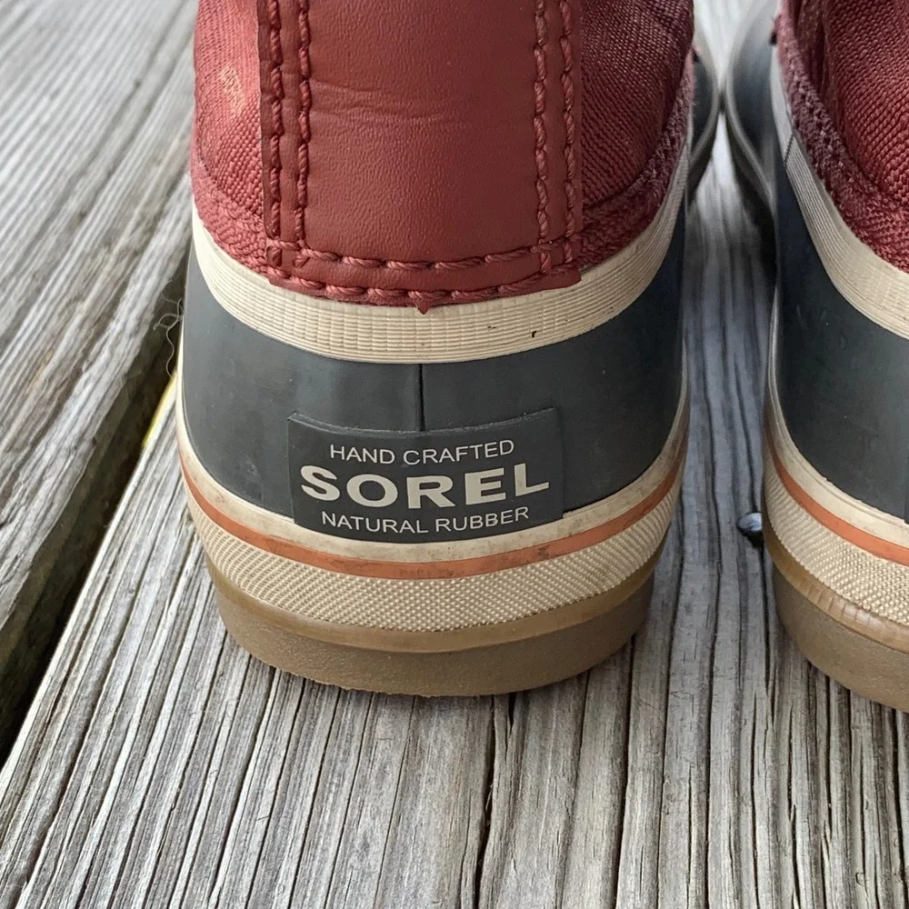 Sorel Winter Carnival‎ Waterproof Boots Rust Faux Shearling Duck Boots Womens 7